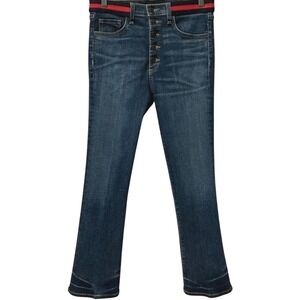 Veronica Beard Caroline 10" Cropped Baby‎ Boot High Rise Blue Tidal Wash Size 28